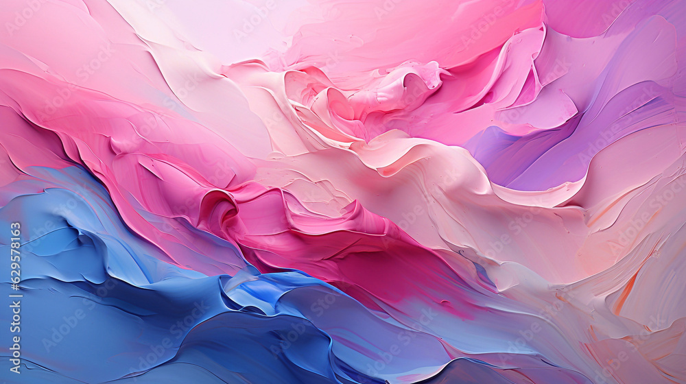 Abstract oil painting with large brush strokes in pink, beige, purple, white, and blue pastel colors. Wallpaper, background, texture. Abstract oil painting with large brush strokes in pink, beige, purple, white, and blue pastel colors. Wallpaper, background, texture.