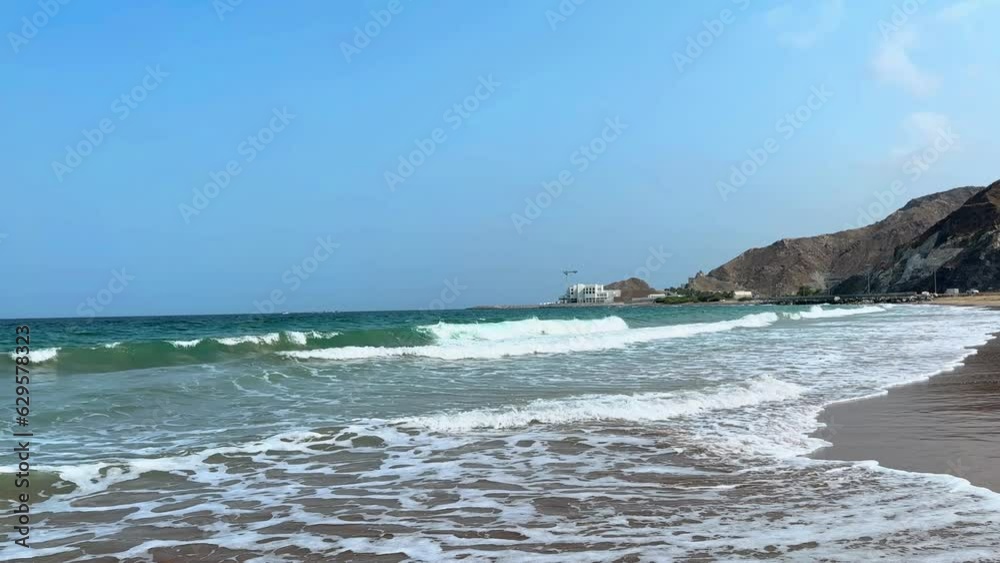 Sea waves during daytime with effects Sea waves during daytime with effects