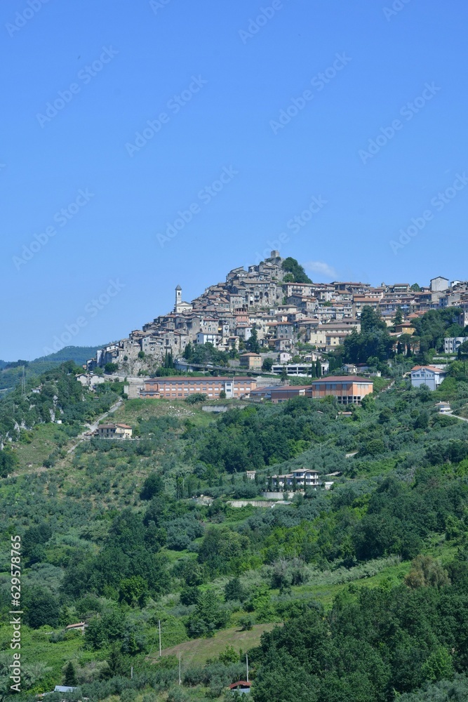 The historic village Olevano Romano, Italy.
