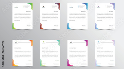 Letterhead Design Template. set Abstract Letterhead Design, Modern Business Letterhead Design Template