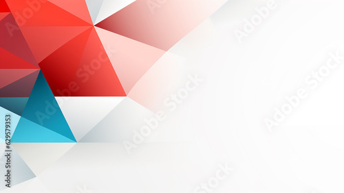 abstract background geometric template white background  flat design  vector graphic  copy space. Generated AI