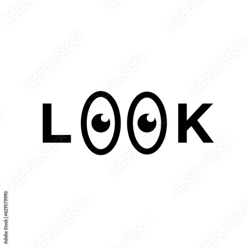 Eye Letter look logo icon design template design
