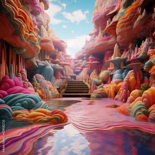 Beautiful pastel landscape 