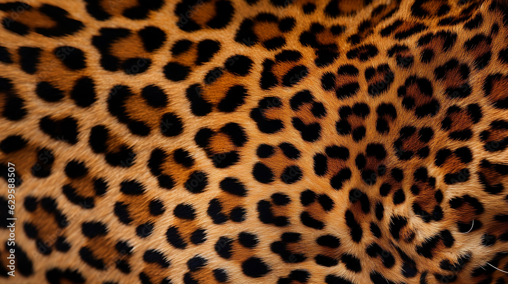 A close-up of a cheetah's fur texture pattern, displaying a multitude of small, evenly spaced spots in a beautiful pattern of warm browns and blacks A close-up of a cheetah's fur texture pattern, displaying a multitude of small, evenly spaced spots in a beautiful pattern of warm browns and blacks