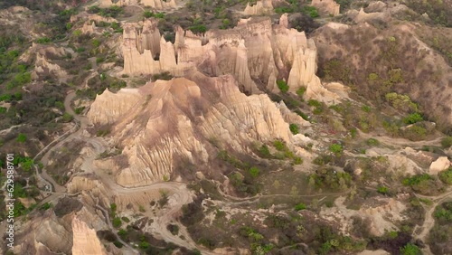 Flowing erosion landform in Yunnan, China. photo