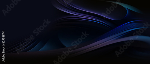 Canvas-taulu 3D Abstract curve background in media accompaniment sound wave making concept