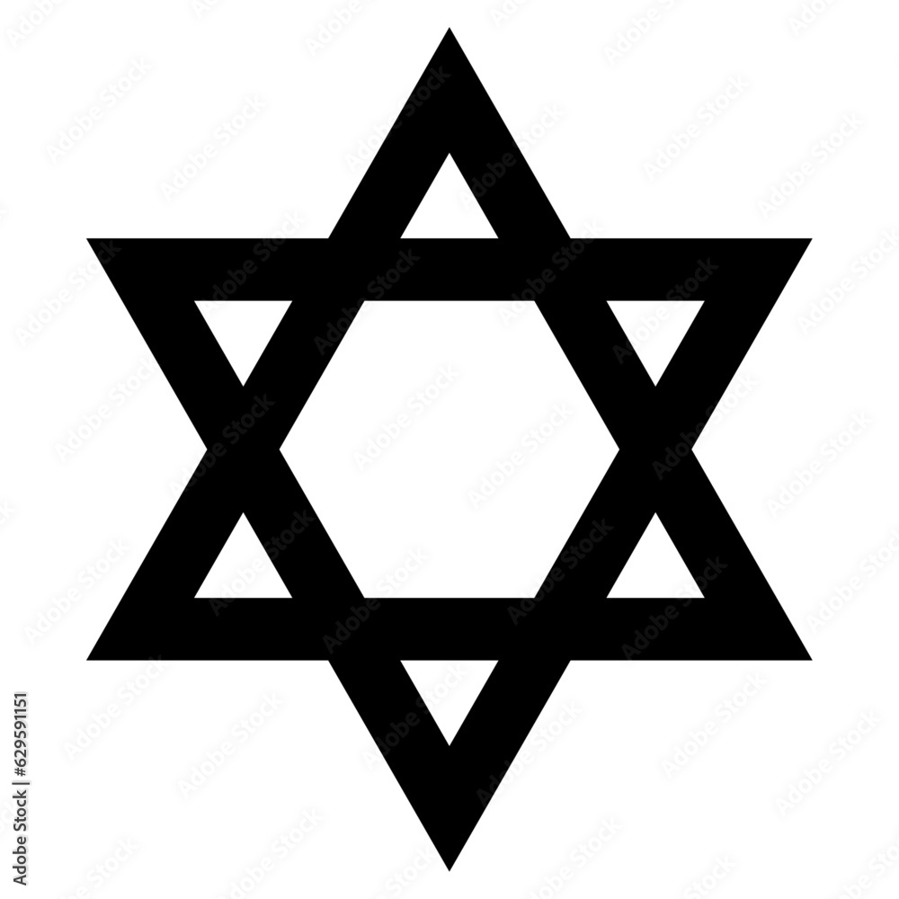 Star of David - symbol of Judaism flat icon for apps and websites Star of David - symbol of Judaism flat icon for apps and websites