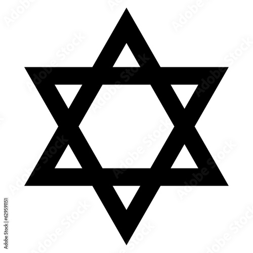 Star of David - symbol of Judaism flat icon for apps and websites