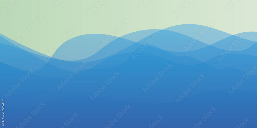 Abstract blue background with waves. creative Architectural Concept. Light elegant dynamic abstract background. Abstract minimal nature landscape illustration texture.