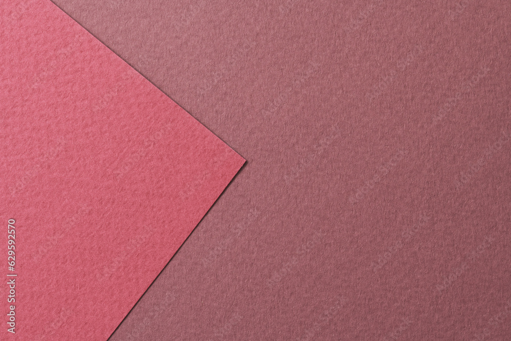 Rough kraft paper background, paper texture different shades of burgundy red. Mockup with copy space for text. Rough kraft paper background, paper texture different shades of burgundy red. Mockup with copy space for text.