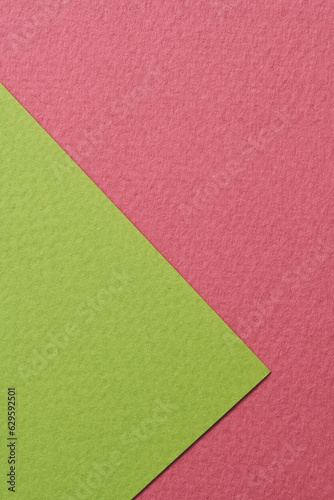 Rough kraft paper background, paper texture red burgundy green colors. Mockup with copy space for text.