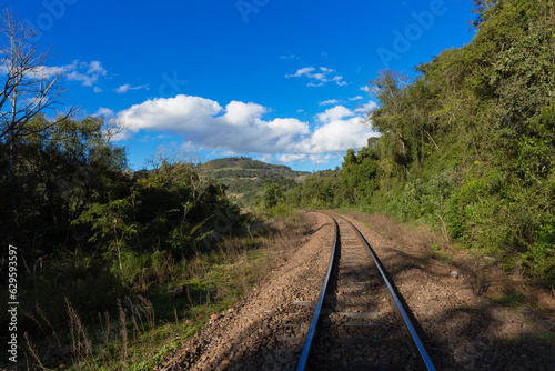 Wheat Railroad. Railway in the south of Brazil in the Taquari Valley in Rio Grande do Sul.