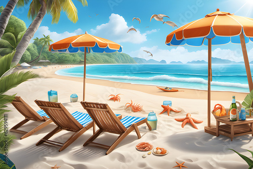 Beach Vacation. Generative AI