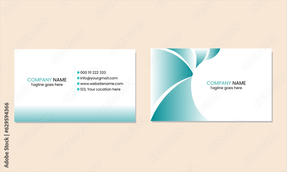 Fototapeta premium Vector business card template.