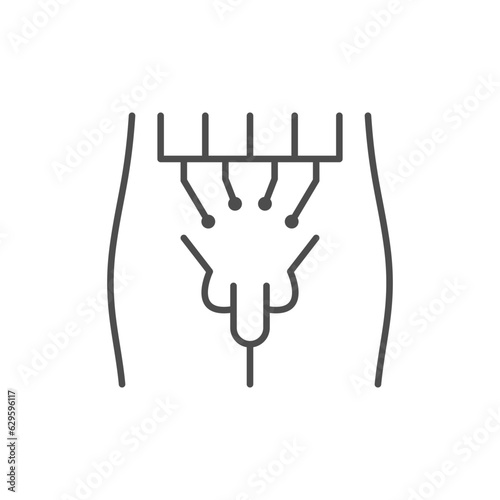 Radical prostatectomy line outline icon