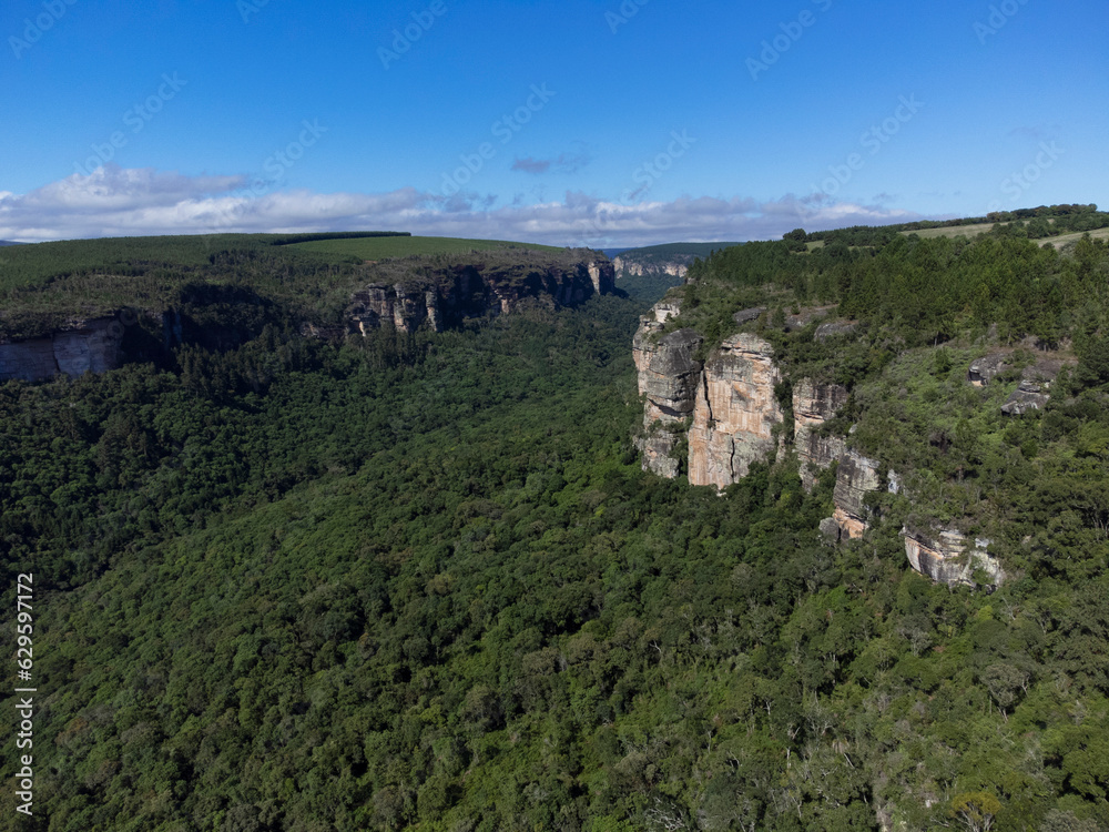 Jaguaricatu Canyon in Senges Parana Brazil.