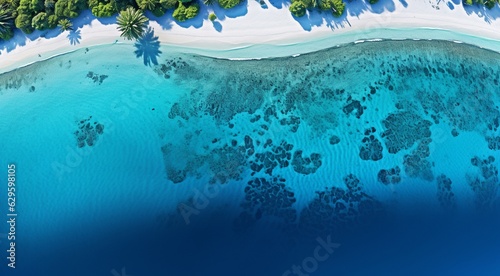 tropical blue sea scene, blue water in the sea, tropical ocean, oceanic scene