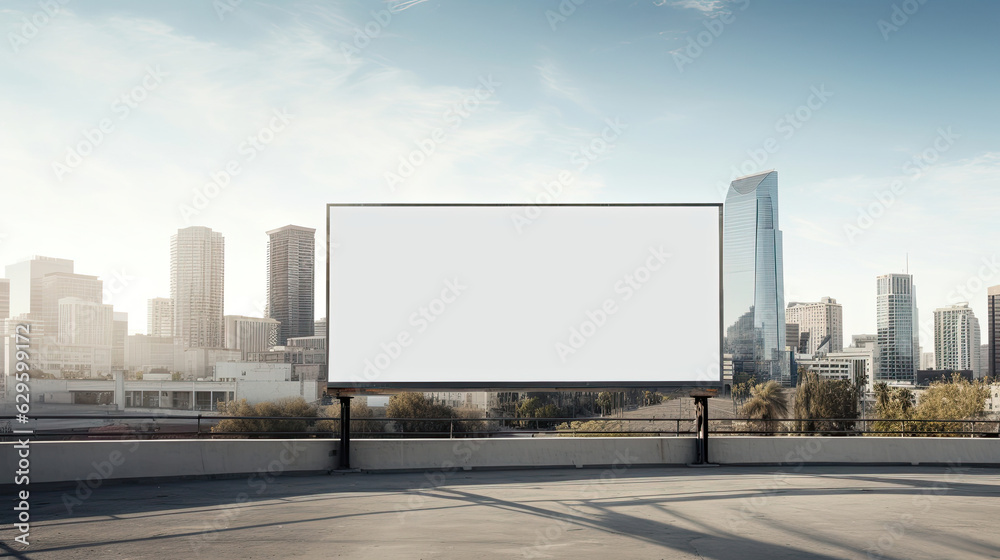 blank billboard on the street