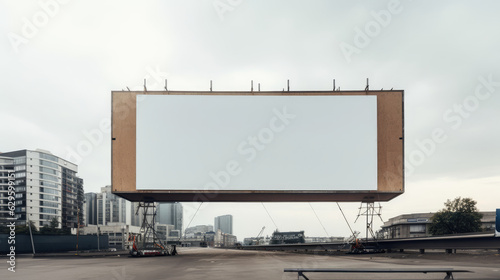 blank billboard in the city