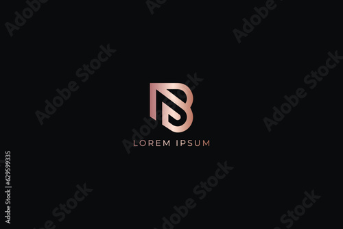 jb letter fashion brand design modern style creative golden wordmark design typography illustration, jb logo design