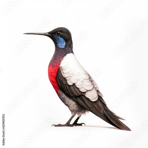 Black-chinned hummingbird bird isolated on white. Generative AI © Razvan