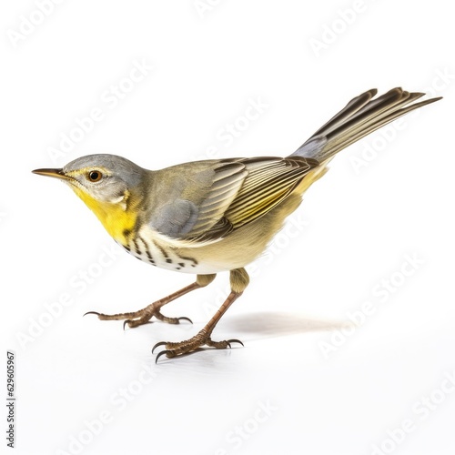 Graces warbler bird isolated on white. Generative AI