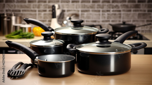 non-stick cookware set, showcasing its sleek design and superior cooking performance.