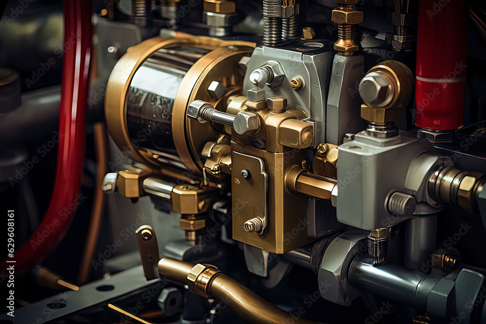 Fototapeta premium Transmission transmission mechanism. AI technology generated image