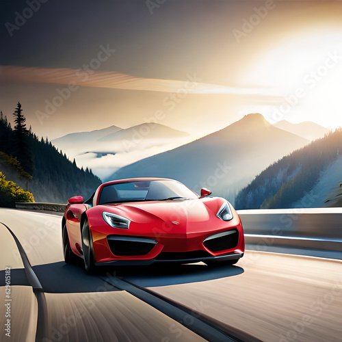 Red Sports Car AI Generated © Muhammad