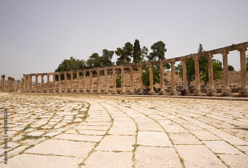 Obraz premium The ruins of Jerash in Jordan, Middle East.