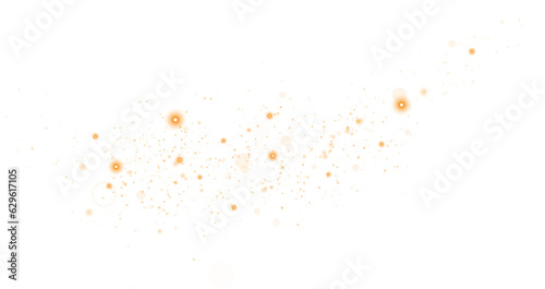 Yellow sparks glitter special light effect. Sparkles on transparent background. Christmas abstract pattern. Sparkling magic dust particles. PNG.