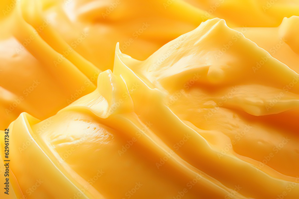 Mango Ice Cream. AI technology generated image Mango Ice Cream. AI technology generated image