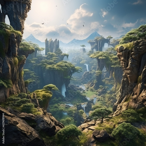 Mystical fantasy wilderness: Uncharted expanses brimming with secrets and allure. A canvas for epic games and legendary tales.