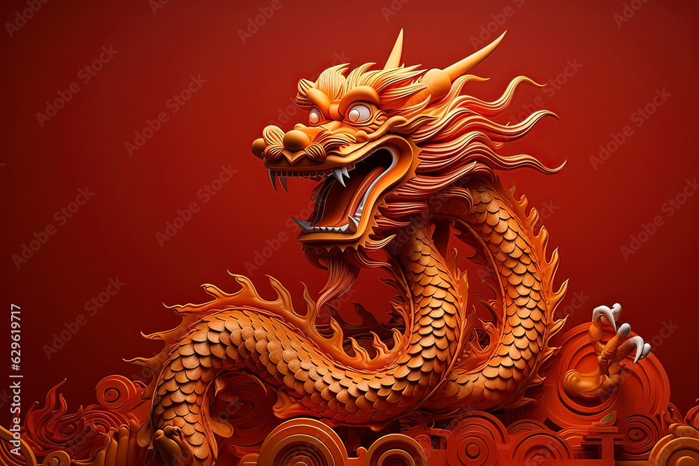 Background of China Dragon's Effectiveness. AI technology generated image