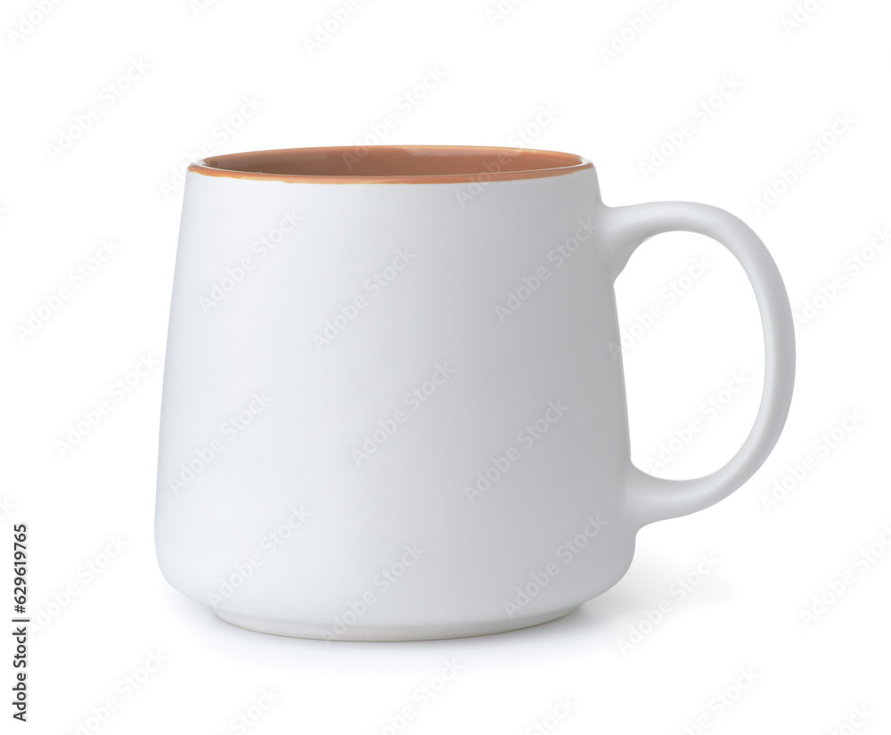 Side view of blank white coffee mug Side view of blank white coffee mug