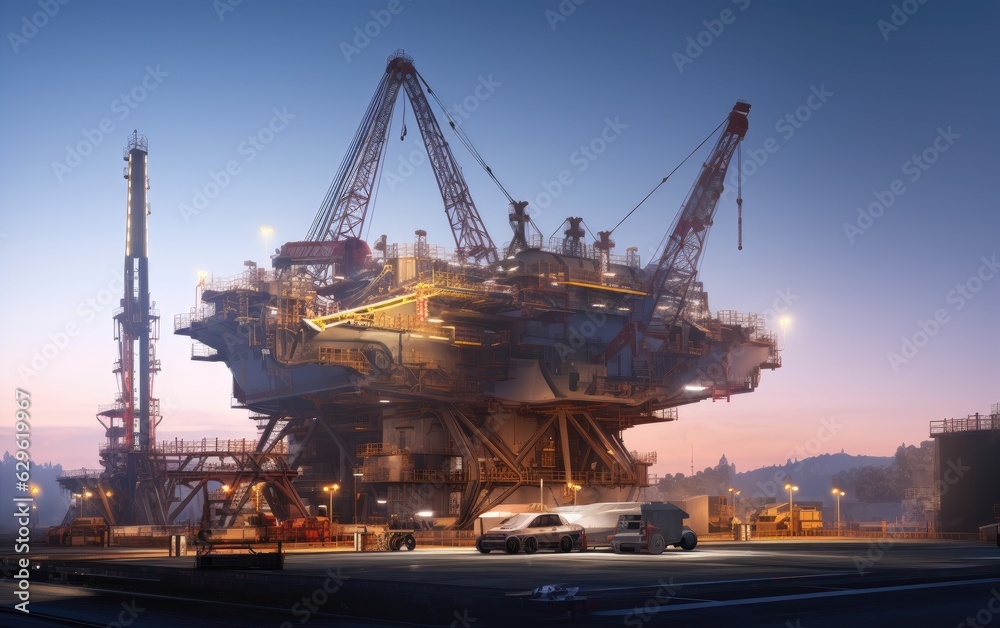 Stunning image of a massive warstarship being constructed in a dry dock
