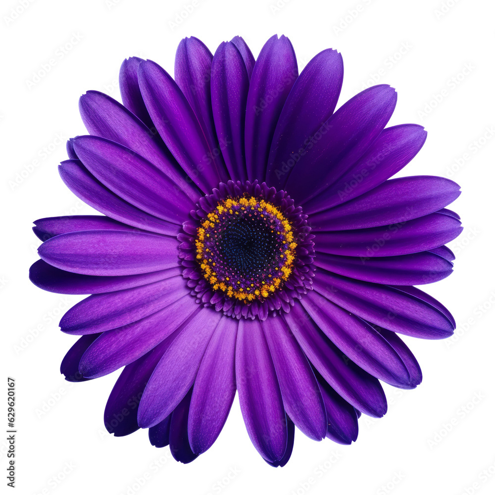 Obraz premium purple flower isolated on transparent background cutout