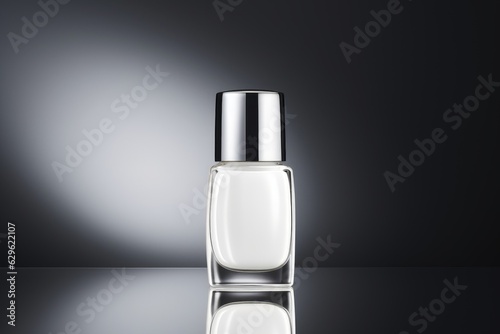 White nail polish bottle.