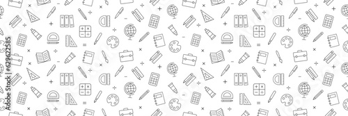School pattern background. School seamless pattern icon. Stock vector