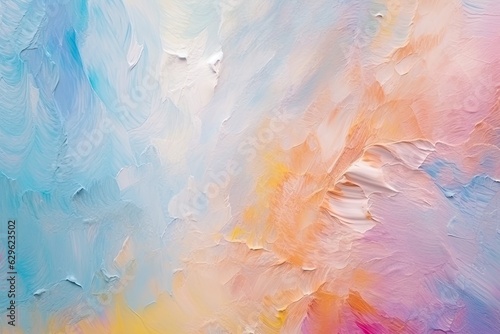 Artistic Textures: Thick Layers of Pastel Colored Paint (Generative AI)
