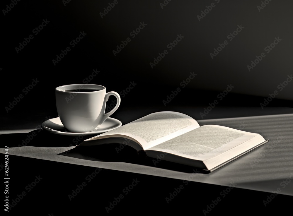 Naklejka premium Minimalist background with cup of coffee