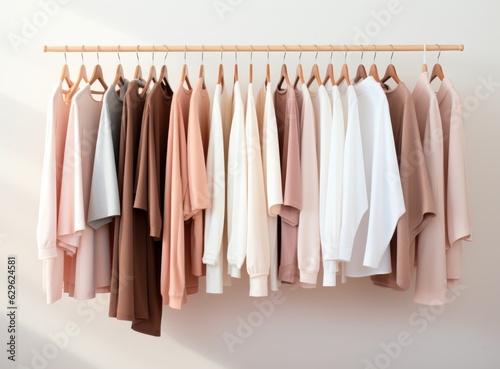 Сlothes collection hanging on hangers