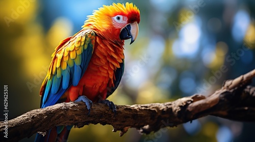 parrot on a tree branch