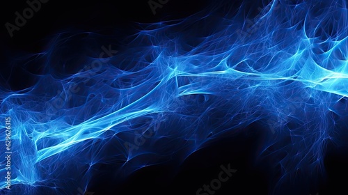 A blue abstract background with a black foreground