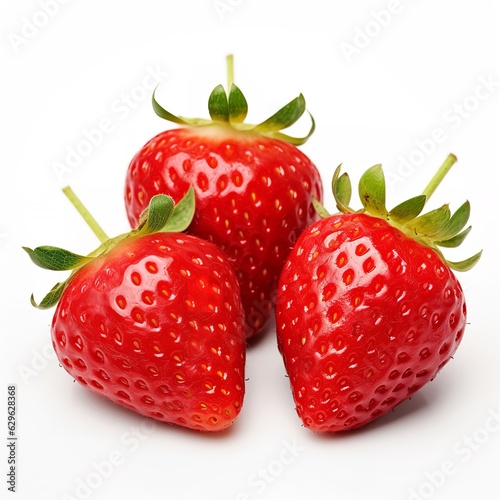 strawberries isolated on white background