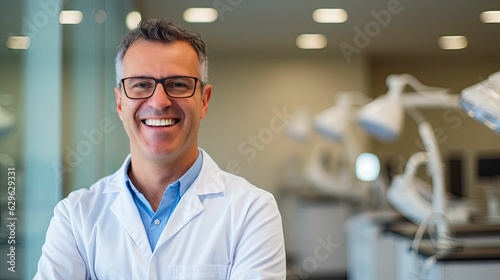 Doctor, Dentist with a confident smile, symbolizing success and professionalism