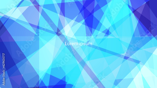 Blue Geometric Shape Pattern. Abstract Background. Technology Banner Wallpaper. Vector