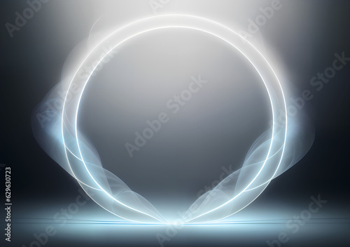 Abstract digital frame wave of Futuristic Technology background.