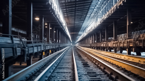 Industrial background. Business and transportation. Cargo terminal - railway.  © BlazingDesigns