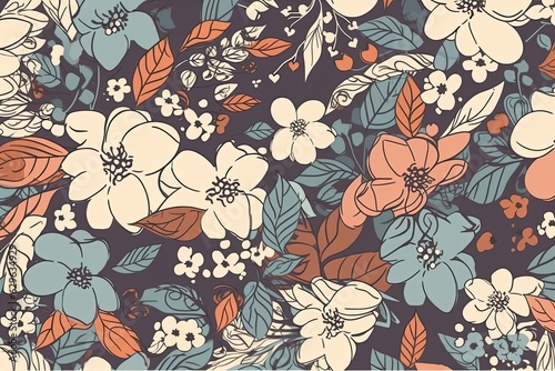 seamless pattern with flowers
